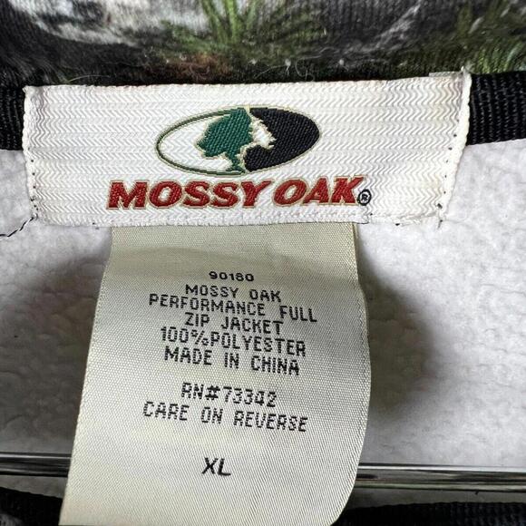 Vintage Mossy Oak Full Zip Fleece Men’s XL Hunting Camo - Picture 4 of 7